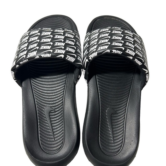Nike Victori One Sports Slide Print Black White CN9678 006 Beach Sandals Size 8 - Picture 3 of 5